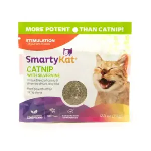 SmartyKat Mezcla de hierba gatera y Silvervine estimulante y atractivo